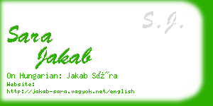 sara jakab business card